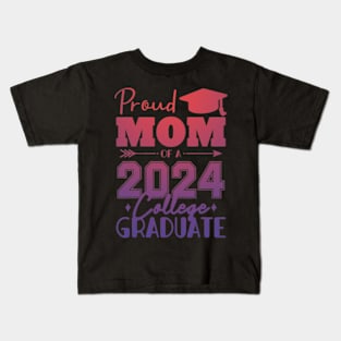 proud mom of a 2024 college graduate Kids T-Shirt